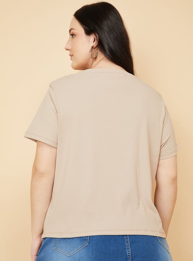 Women Ribbed T-shirt