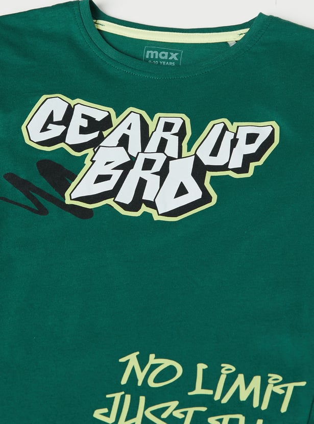 Boys Typographic Print T-shirt