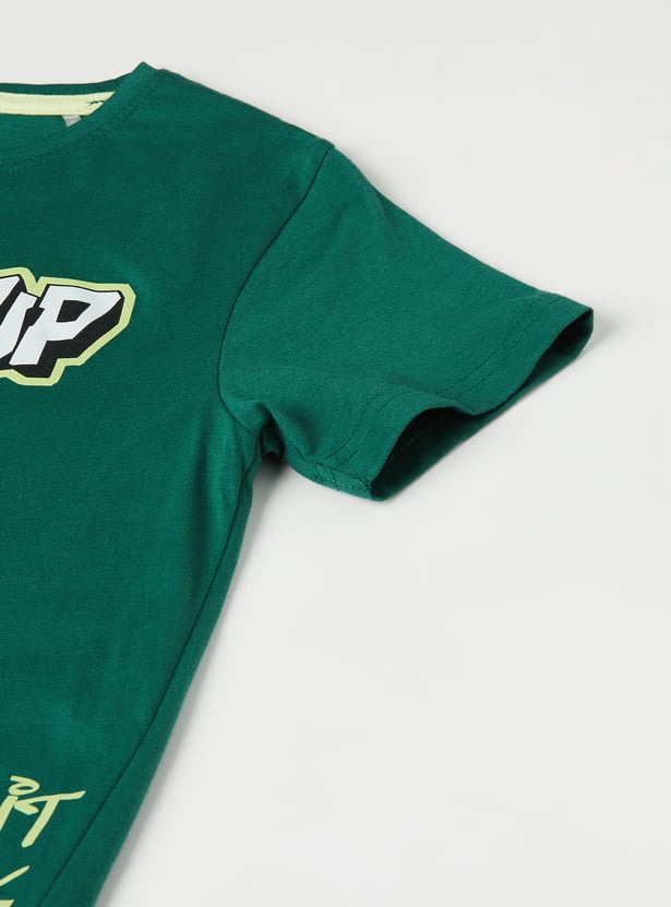 Boys Typographic Print T-shirt