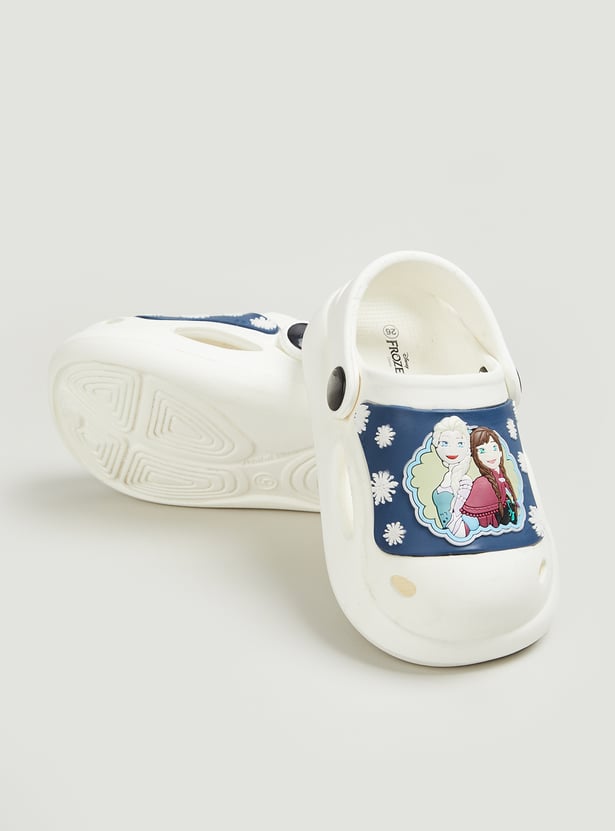 Girls Frozen Printed Clogs