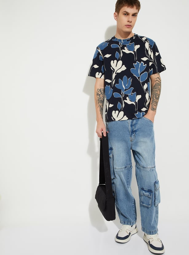 URB_N Men Floral Print T-shirt