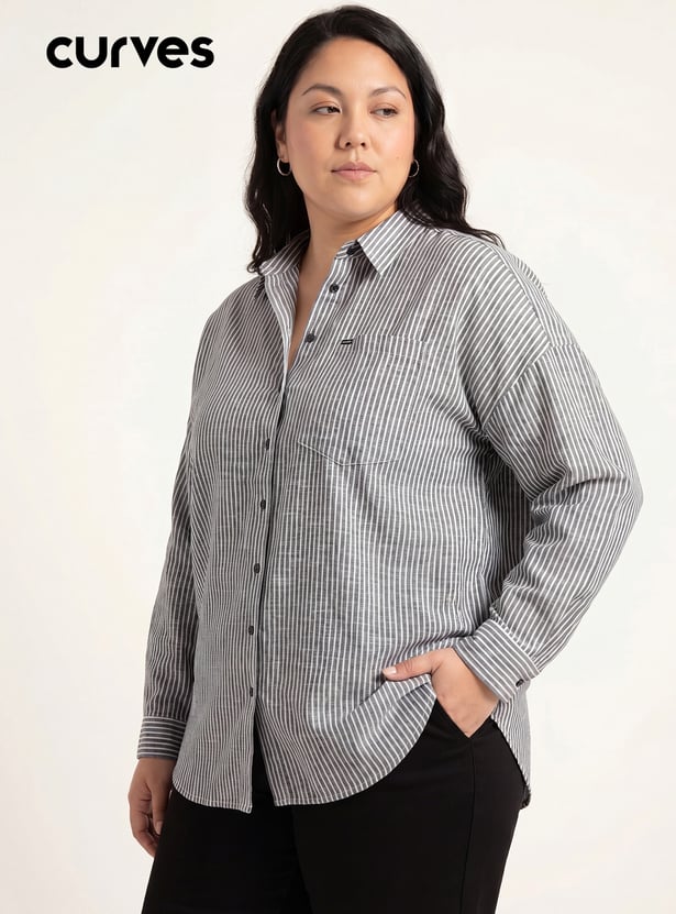 Women Striped Regular Fit Shirt