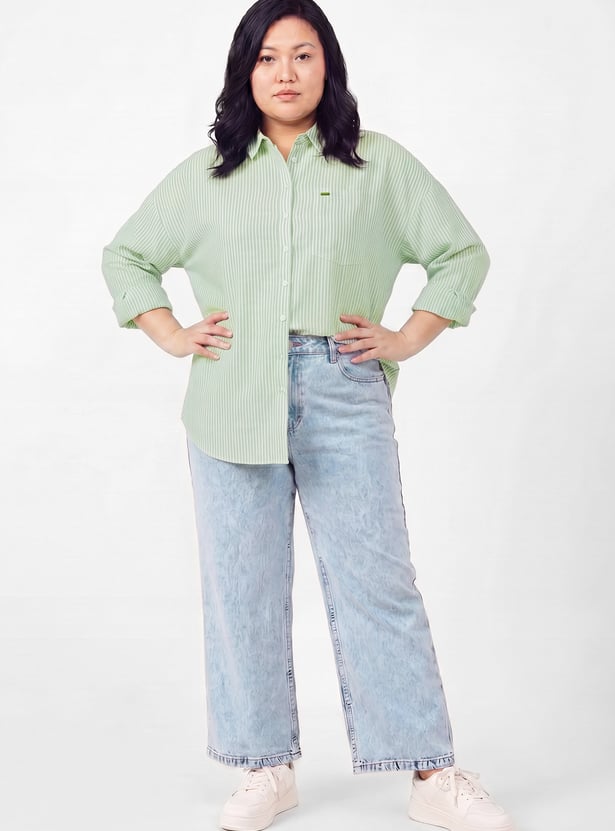 Women Striped Regular Fit Shirt