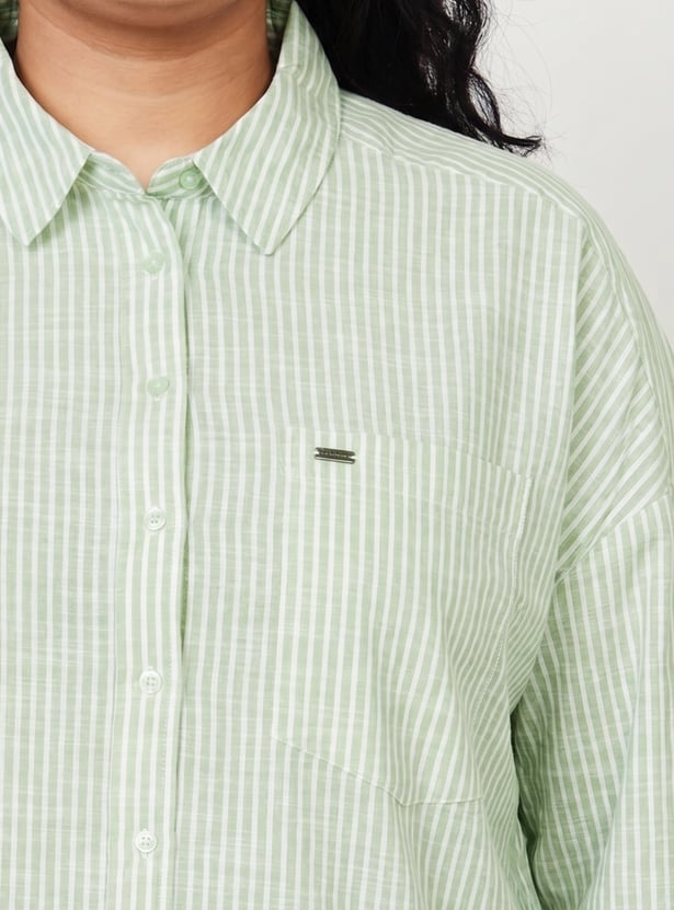 Women Striped Regular Fit Shirt