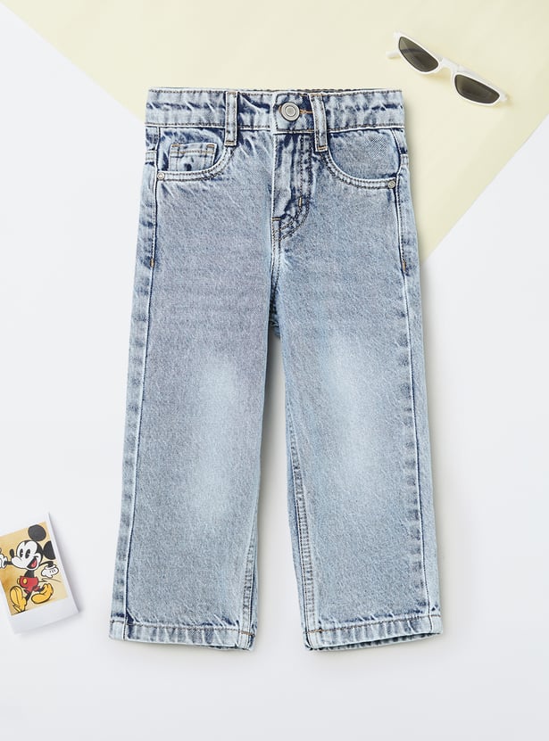 Boys Washed Loose Fit Jeans