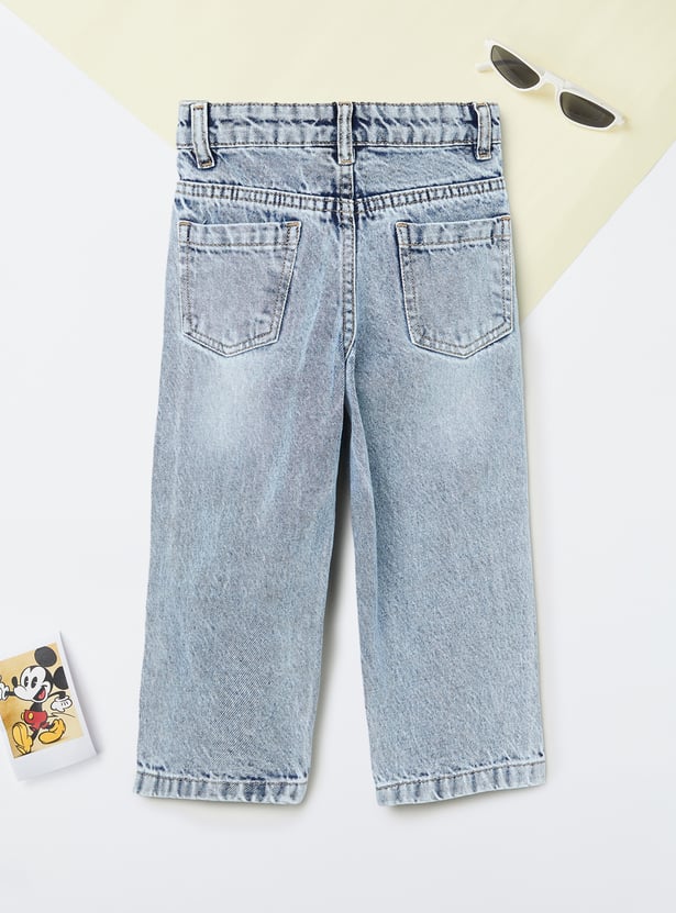 Boys Washed Loose Fit Jeans