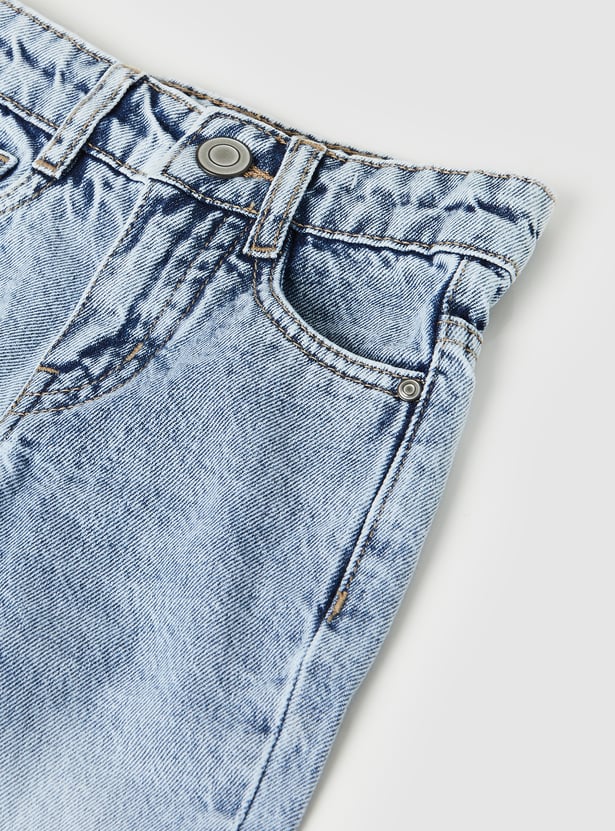 Boys Washed Loose Fit Jeans