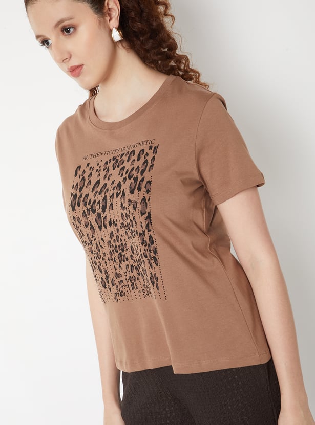 Women Animal Print T-shirt