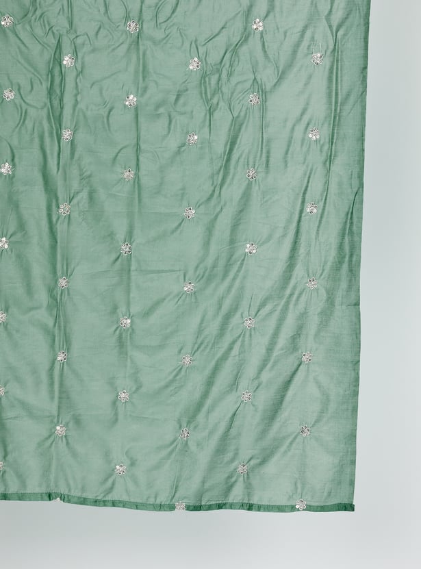 A-Line Embroidered Kurta Set with Dupatta