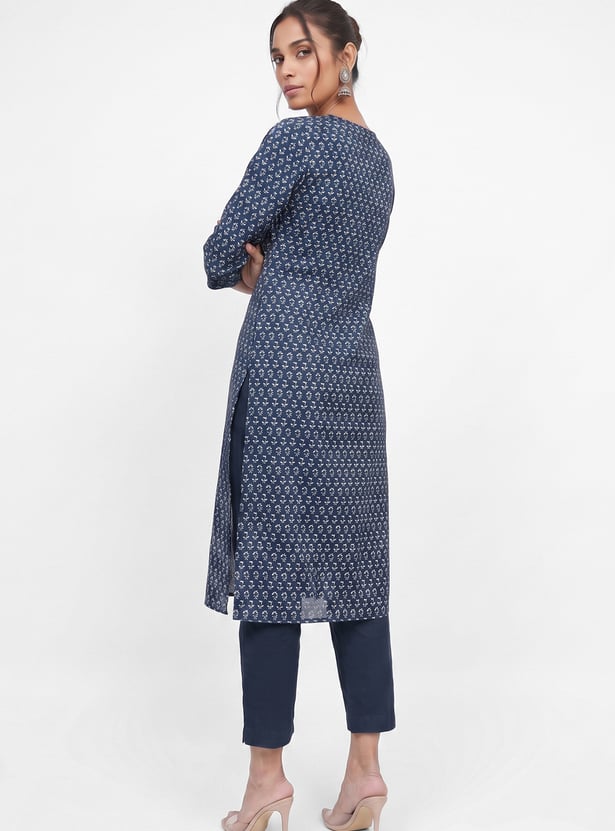 Women Printed Straight Kurta Set