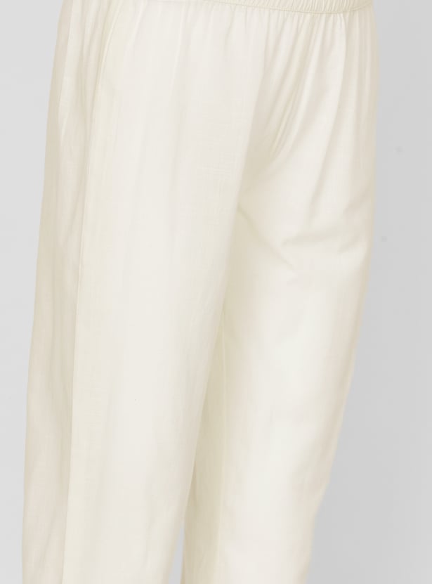 Women Embroidered Straight Kurta Set