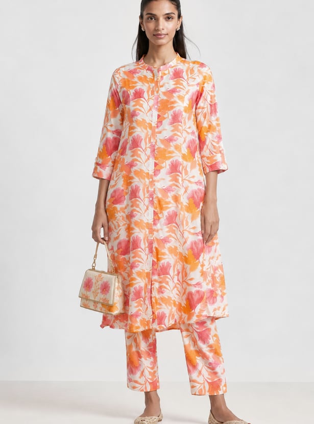 Women Floral Straight Kurta Set