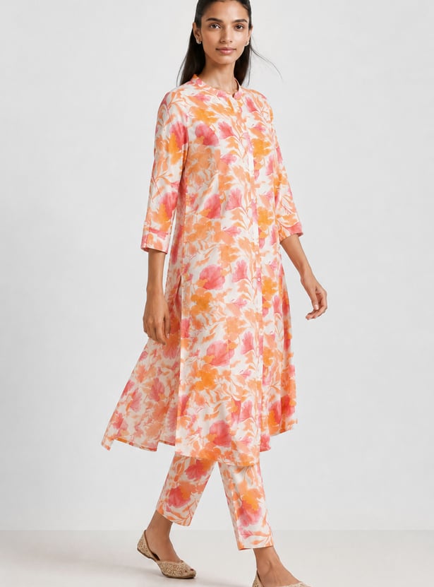 Women Floral Straight Kurta Set