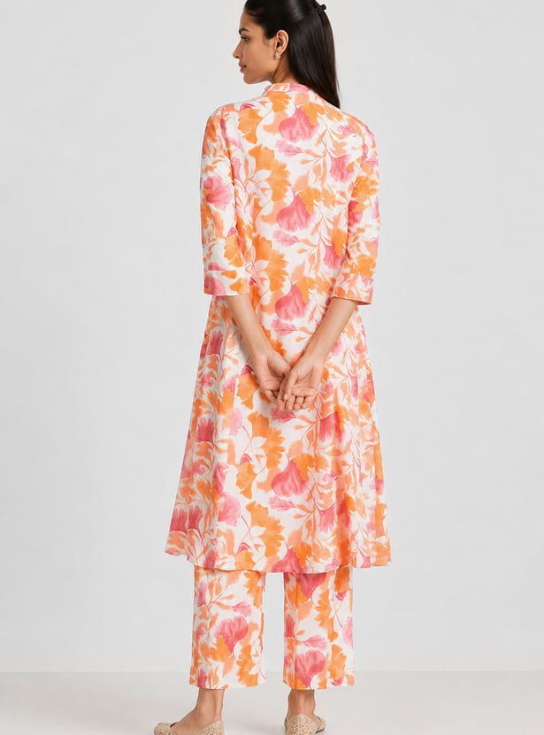 Women Floral Straight Kurta Set