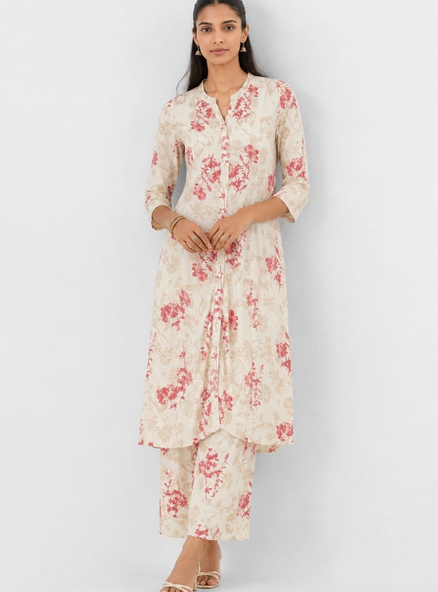 Women Floral Print A-Line Kurta Set