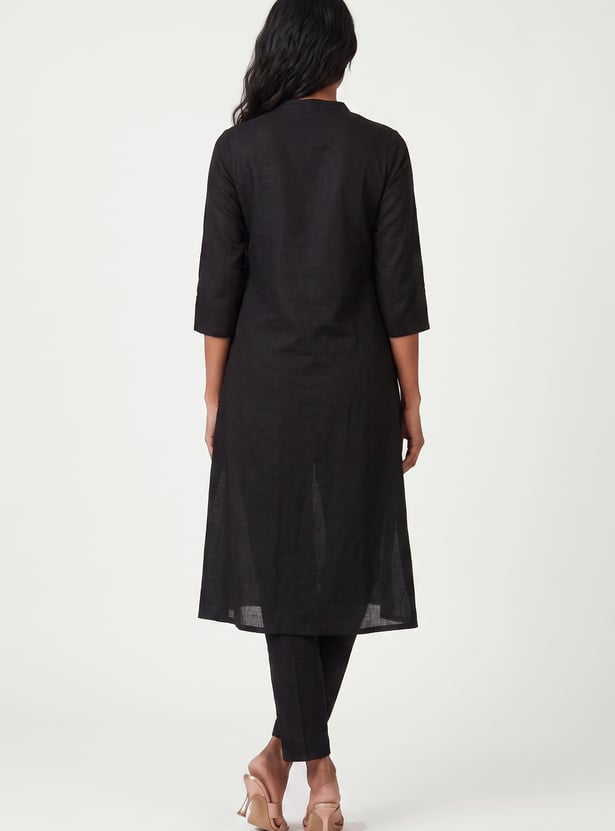 Women Embroidered A-Line Kurta Set