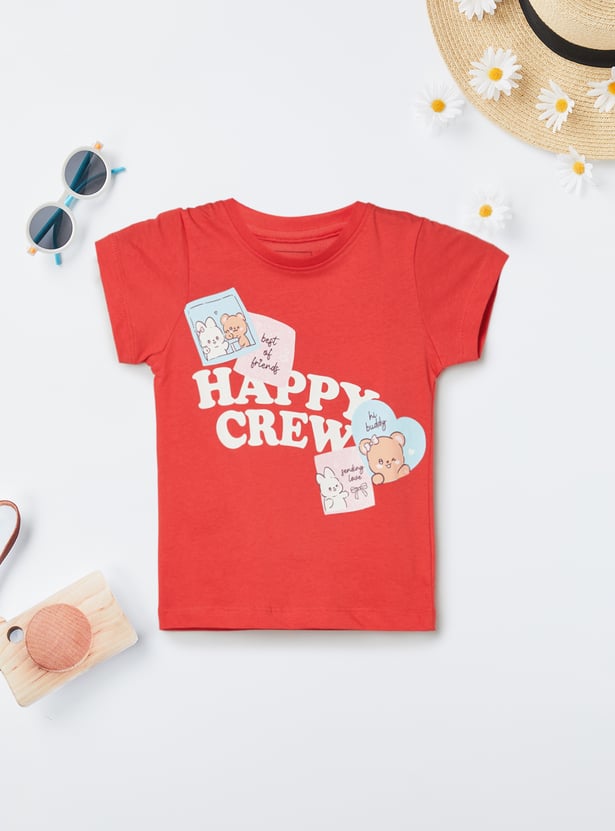 Girls Graphic Print T-shirt