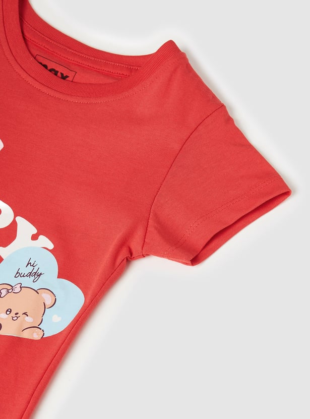 Girls Graphic Print T-shirt