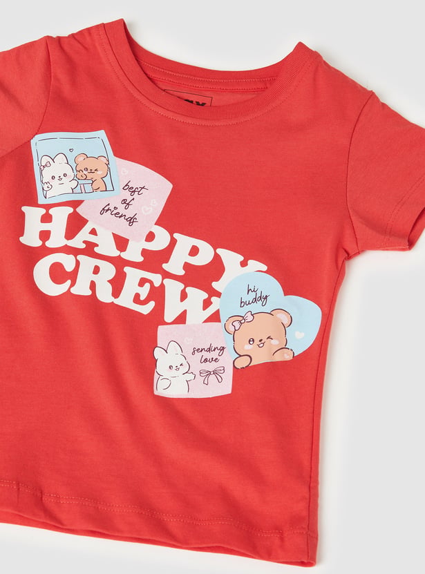 Girls Graphic Print T-shirt