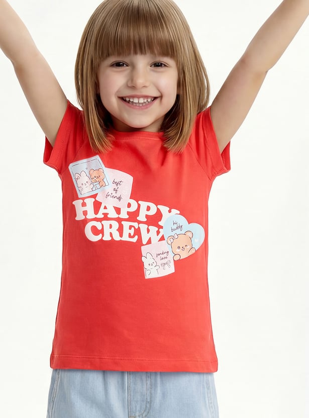 Girls Graphic Print T-shirt