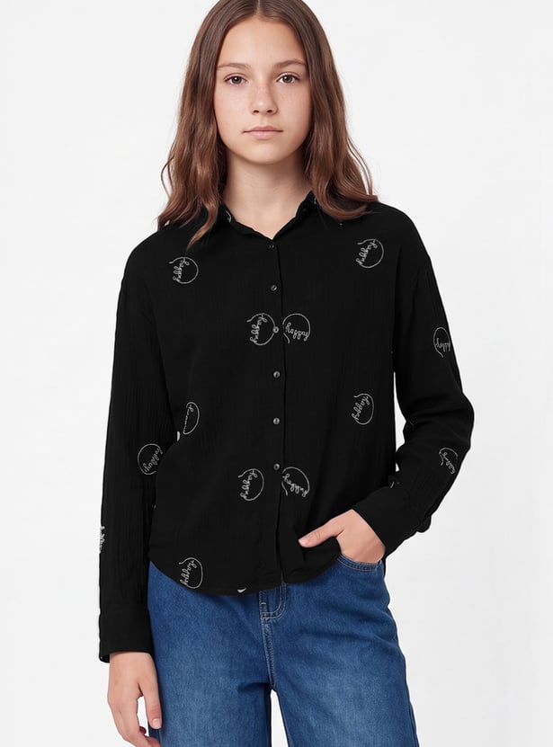 Girls Embroidered Shirt
