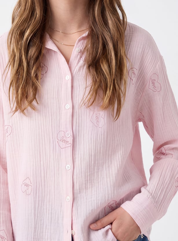 Girls Embroidered Shirt