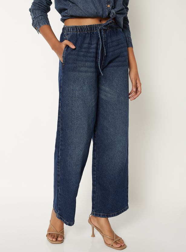 Women Dark Wash Full Length Jeans