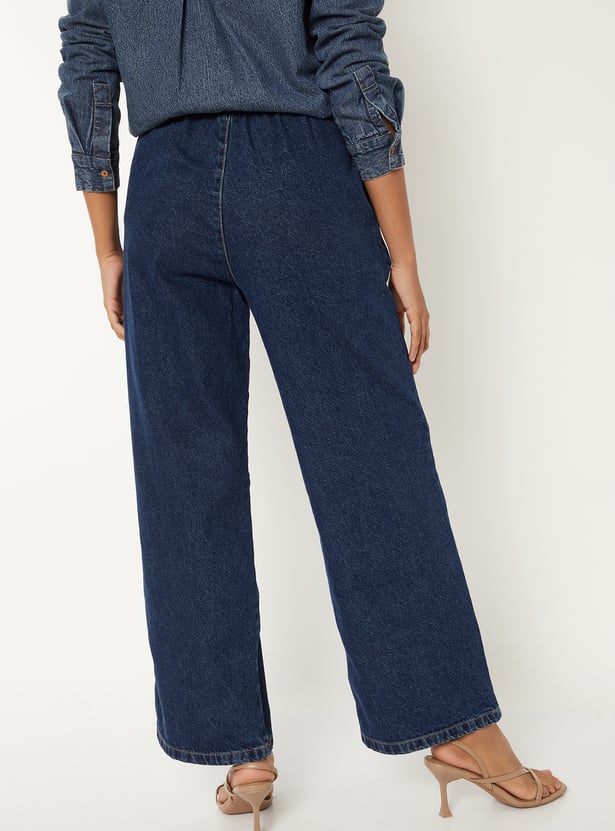 Women Dark Wash Full Length Jeans