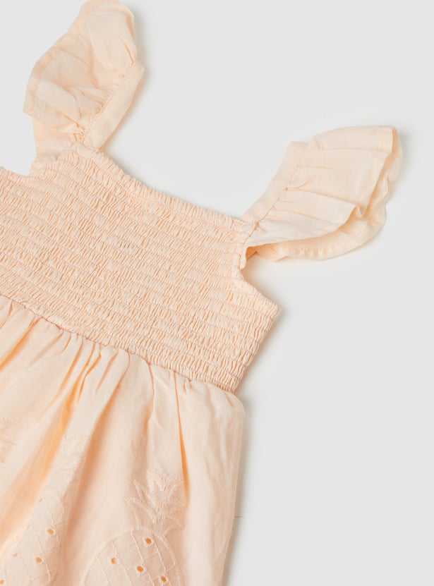 Girls Schiffli Embroidered Dress