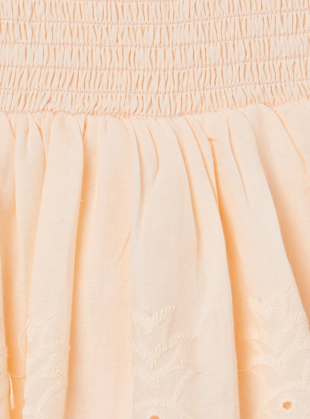 Girls Schiffli Embroidered Dress