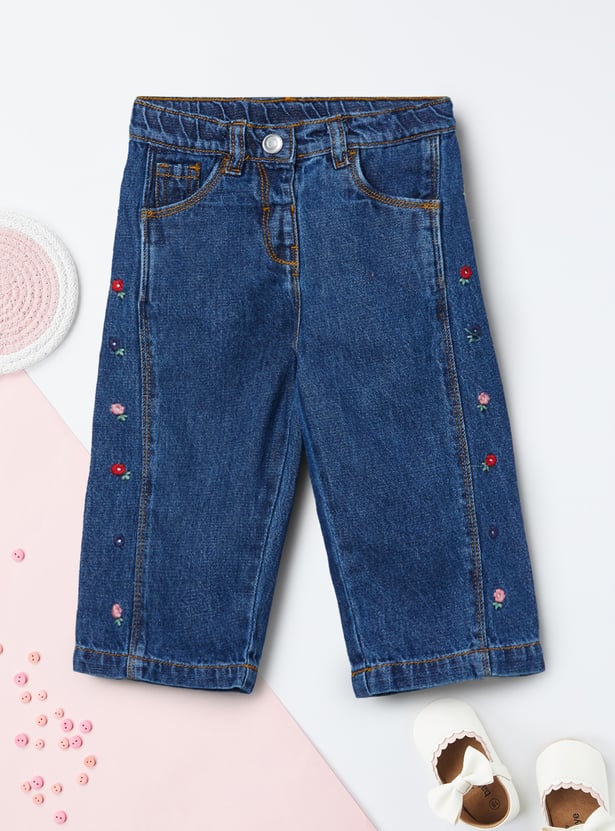 Girls Embroidered Jeans