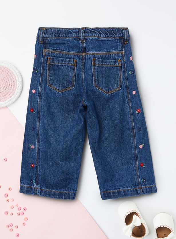 Girls Embroidered Jeans