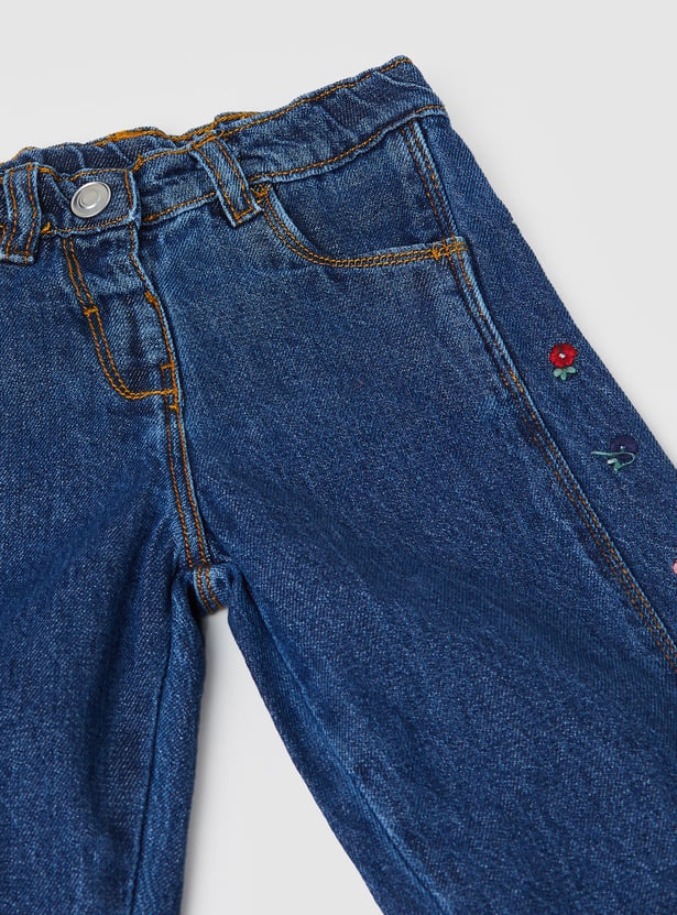 Girls Embroidered Jeans