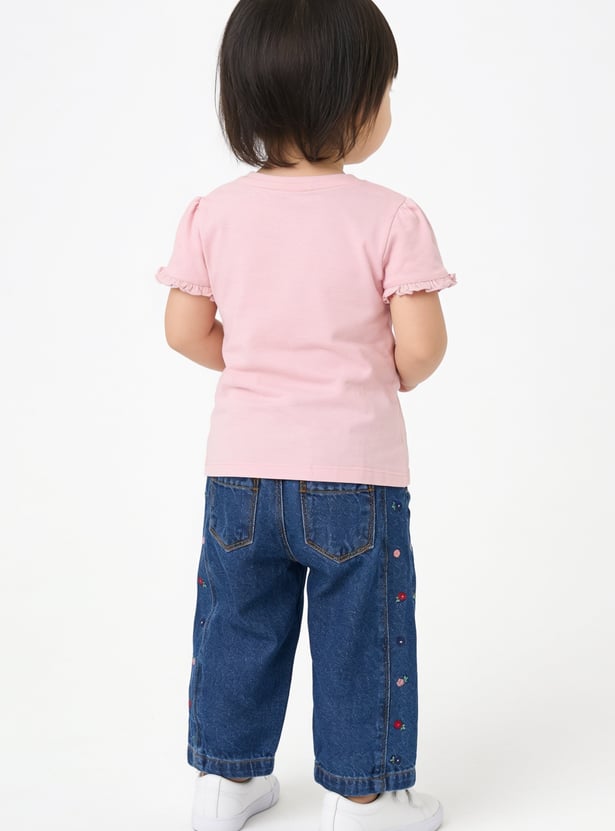 Girls Embroidered Jeans