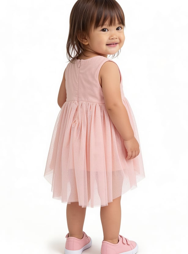Girls Crochet Dress with Headband