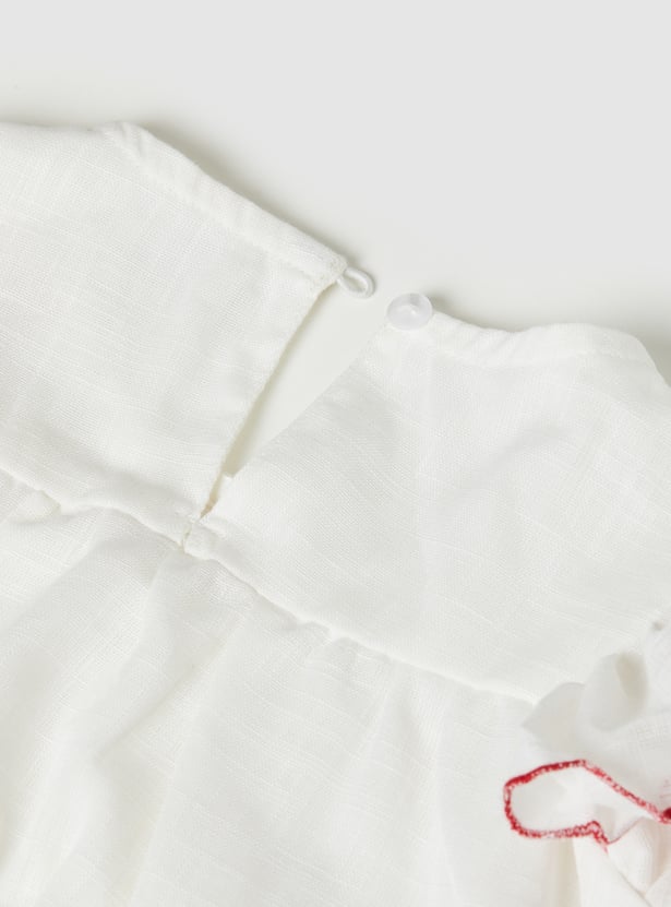 Girls Embroidered Shorts Set