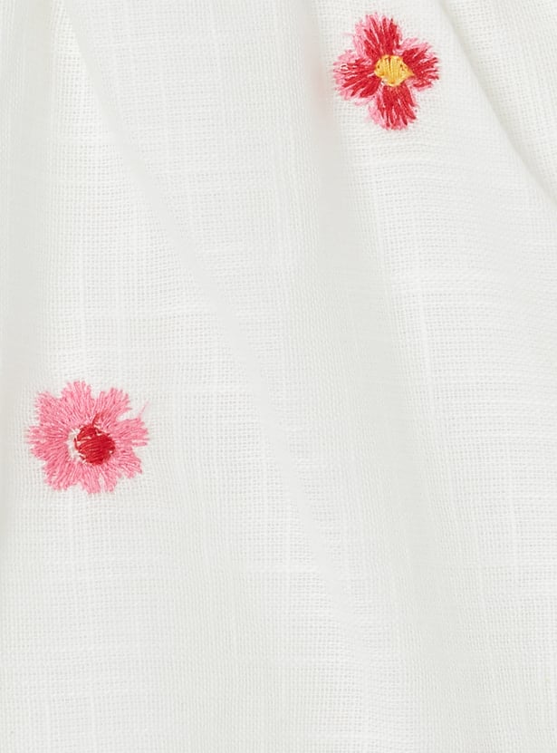 Girls Embroidered Shorts Set