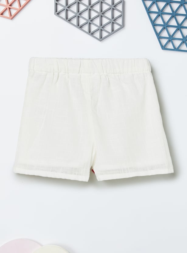 Girls Embroidered Shorts Set