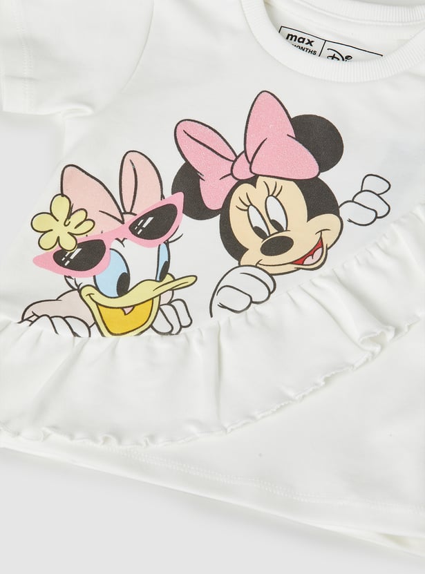 Girls Minnie & Daisy Duck Printed Shorts Set