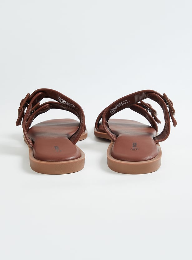 Women Colourblock Dual Strap Flats