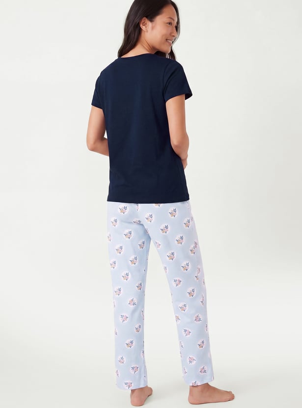 Women Solid PJ Set
