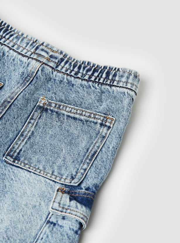 Boys Mildly Washed Cargo Joggers