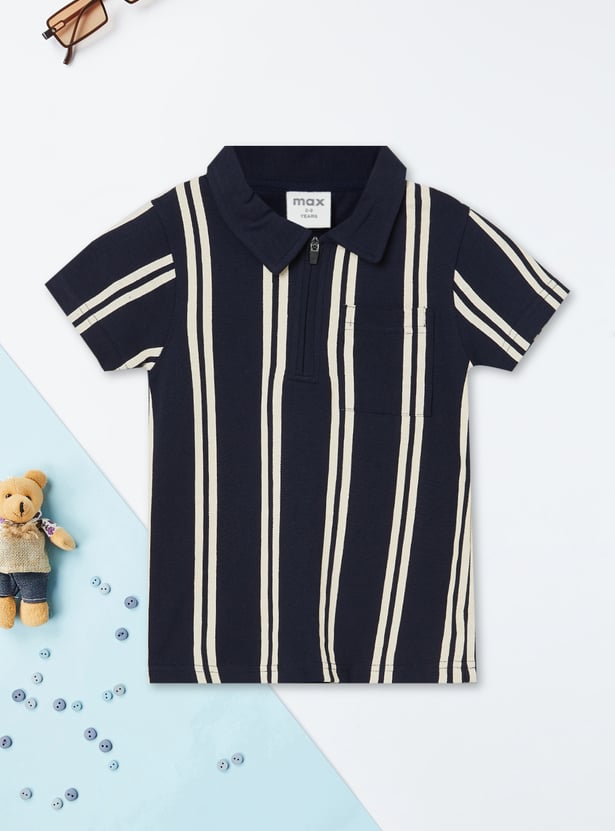 Boys Striped Polo T-shirt