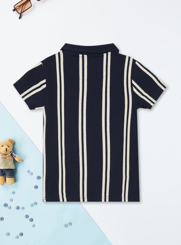 Boys Striped Polo T-shirt