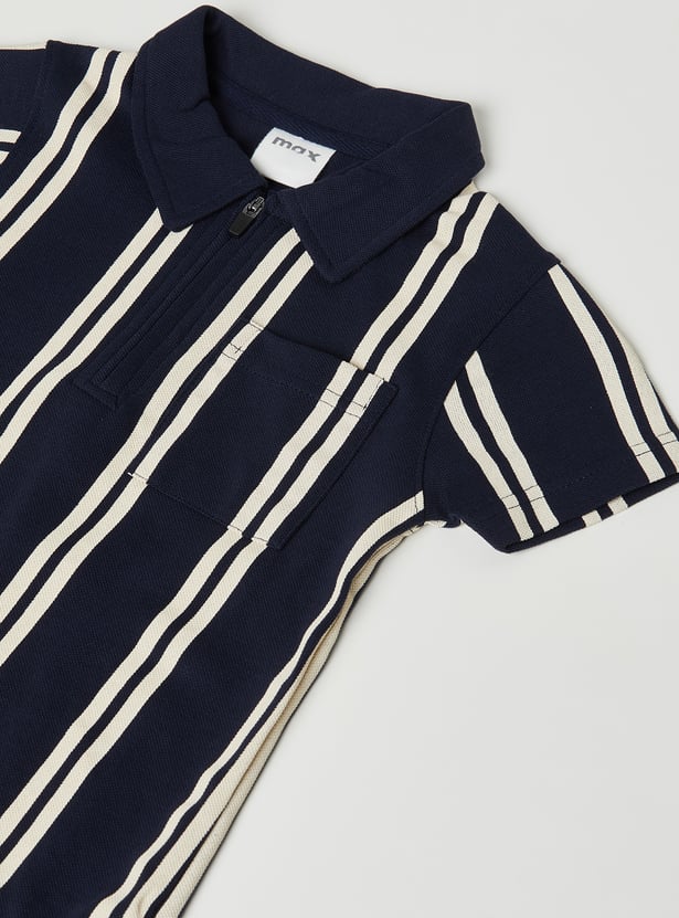 Boys Striped Polo T-shirt