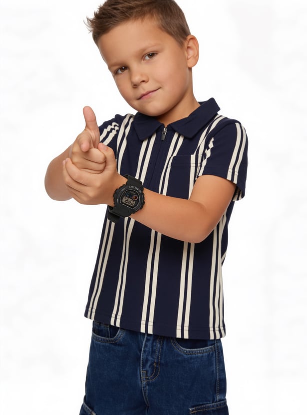 Boys Striped Polo T-shirt