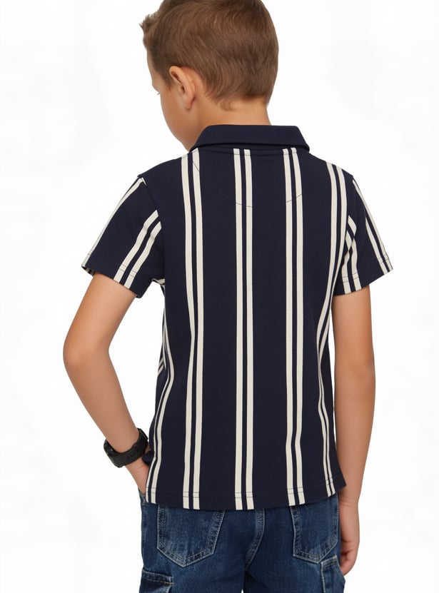 Boys Striped Polo T-shirt