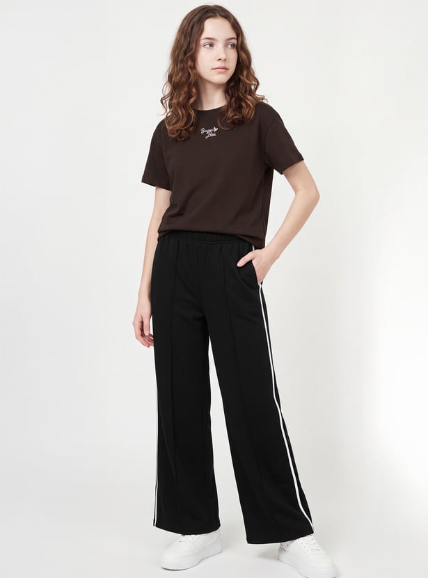 Girls Solid Track Pants
