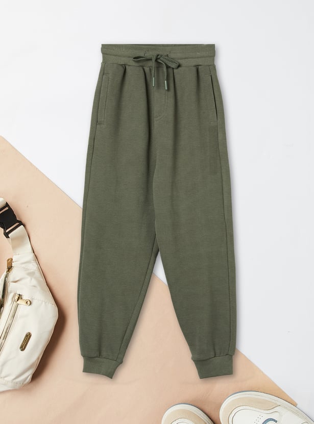 Boys Textured Joggers
