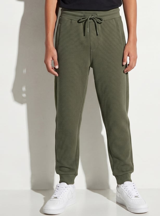 Boys Textured Joggers